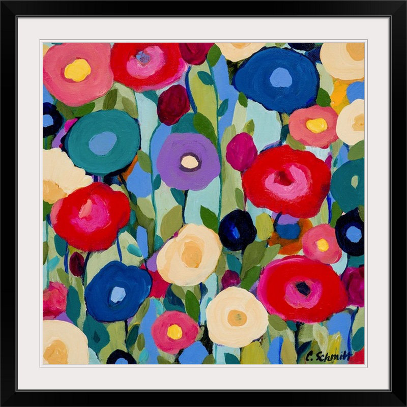 «Summer Solstice» par Askins, Carrie Schmitt, reproduction d'art, Cadre noir, H 20" x l 20" x P 1"
