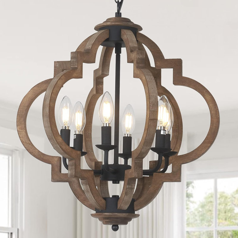 Luminaire suspendu rustique 6 lumières Farmhouse Chandelier