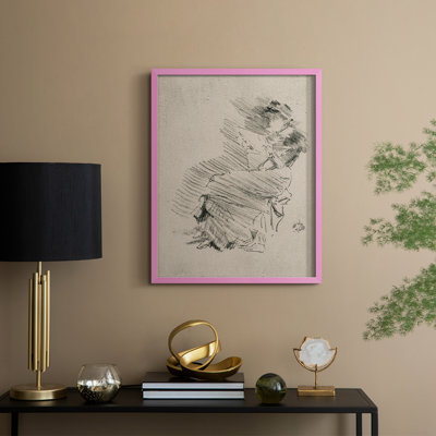 Reproduction encadrée vintage en bois massif Lxxxii