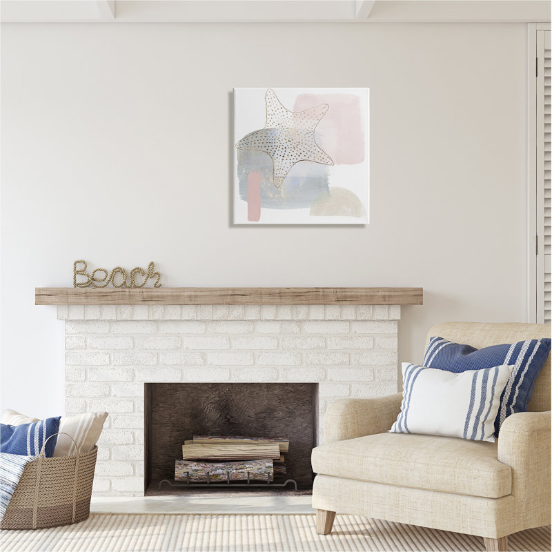 «Az-965», reproduction encadrée de l'étoile de mer contemporaine sur toile par Christine Zalewski, Toile tendue