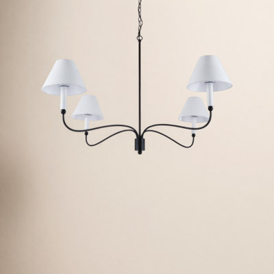 4-Light Dimmable Classic Traditional Chandelier