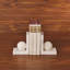Alabaster Ball Non-skid Bookends