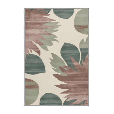 Tapis gris aquarelle lavable à la machine