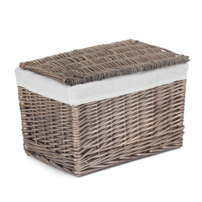 Wicker Laundry Basket, Small (24 cm x 36 cm x 24 cm), Brown