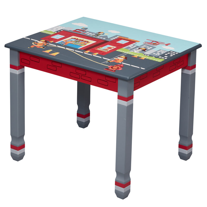 Lil Fire Fighters Kids Square Play Or Activity Table