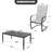 Patio 7-Piece PVC-coated polyester Dining Set, C-Spring Chair Legs And Umbrella Hole,Black