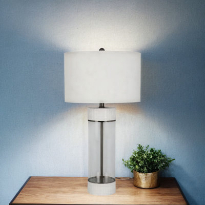 Glass and Ceramic Table Lamp