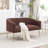Upholstered Faux Fur Loveseat-1108305442-1108305451