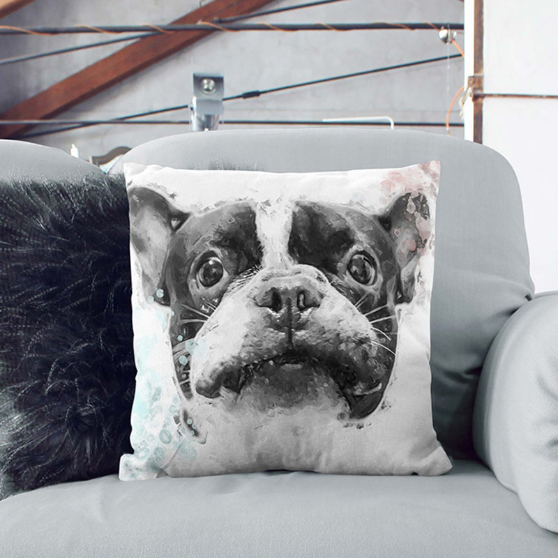 Square Throw Cushion, 40cm H x 40cm W x 15cm D