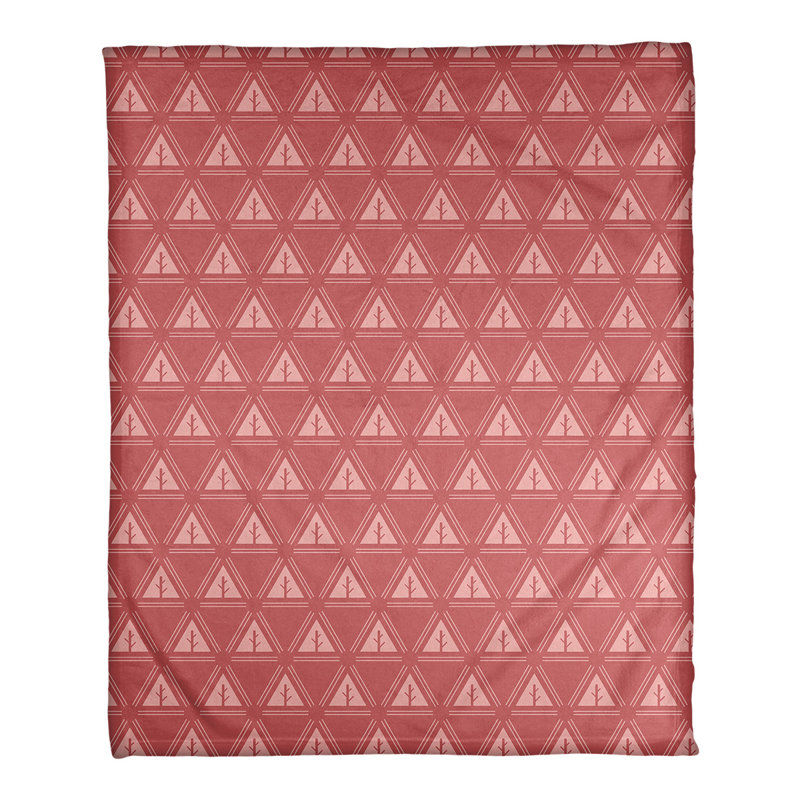 Couverture polaire minimal trees, l 50 po x L 60 po, Rouge