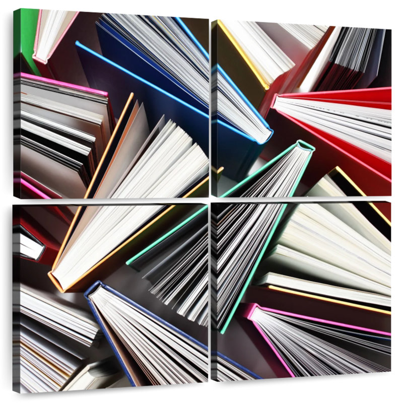 Kerner Crowded Books, 26" H x 26" W