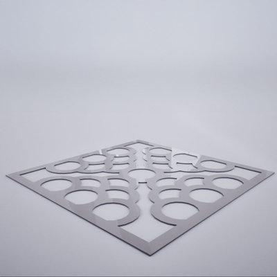 Panneaux muraux décoratifs en acrylique Harlingen, grand, l 23 3/8 po x H 23 3/8 po x T 1/8 po, gris