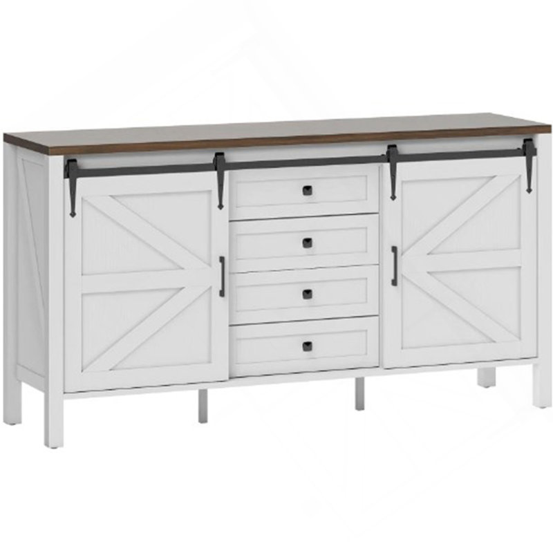 Spacious Coffee Bar Cabinet,Buffet Cabinet With Drawers