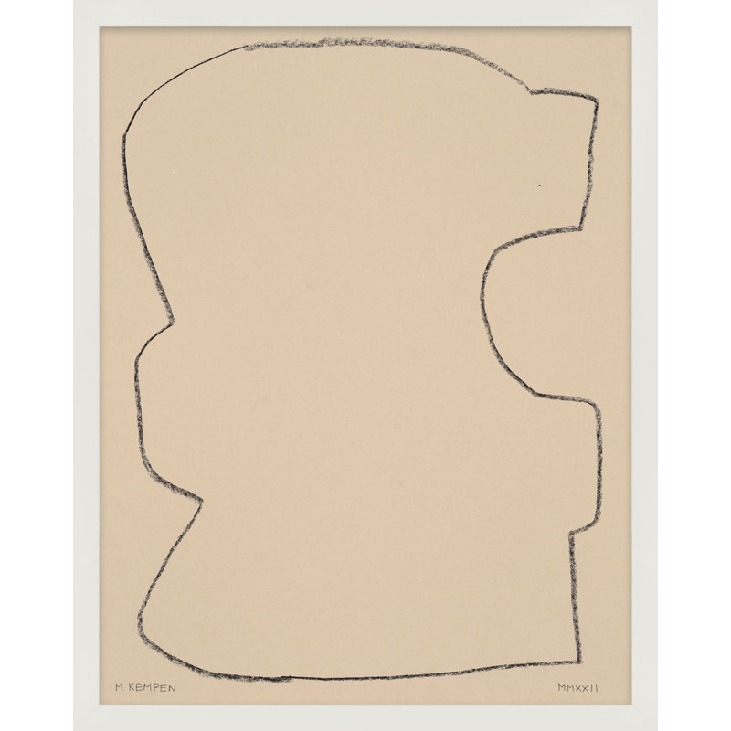 Outlines 9 Print by Michael Kempen, 50" H x 40" W x 1.25" D, White