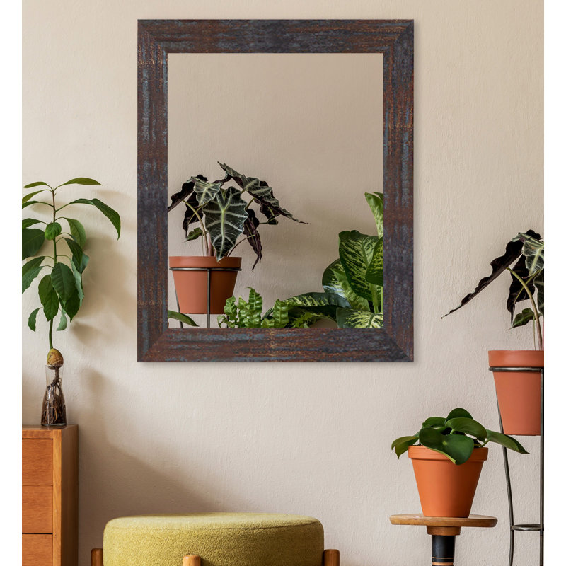 Miroir décoratif, Laiton acier industriel, 33 po x 48 po