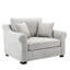 Fauteuil surdimensionné en chenille gris et luxueux-1670914761