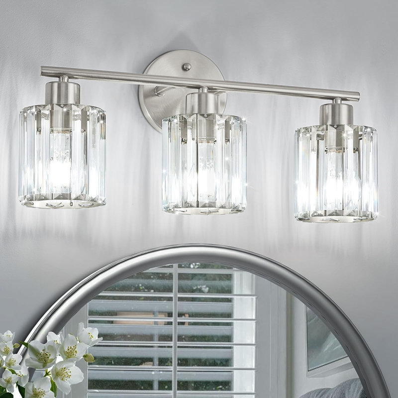 Luminaires de salle de bain 3 lumières en cristal