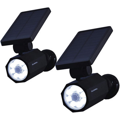 Black Low Voltage Solar Powered Integrated LED Spotlight