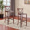 Chlori Four Leg Set of 2 Brown V-back Bar Stools, 41.93'' H X 16.68'' W X 18.96'' D