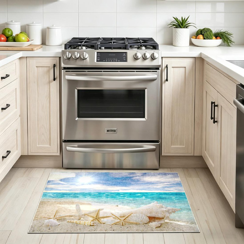 Tapis intérieur lavable à la machine Brown Seas