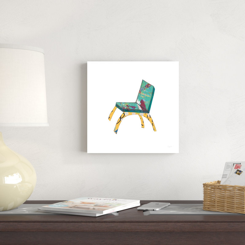 «Mod Chairs III» par Courtney Prahl - impression sur toile tendue, H 12 po x l 12 po