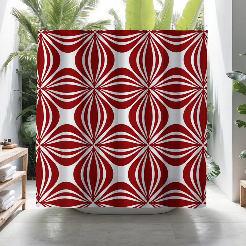 Coco Shower Curtain, Red