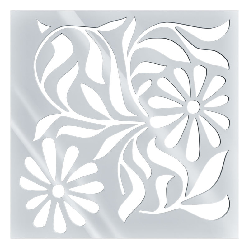Barryton Decorative Fretwork Acrylic Wall Panels, Large, 23 3/8"W x 23 3/8"H x 1/8"T, White, 23.38" H x 23.375" W x 0.125" D