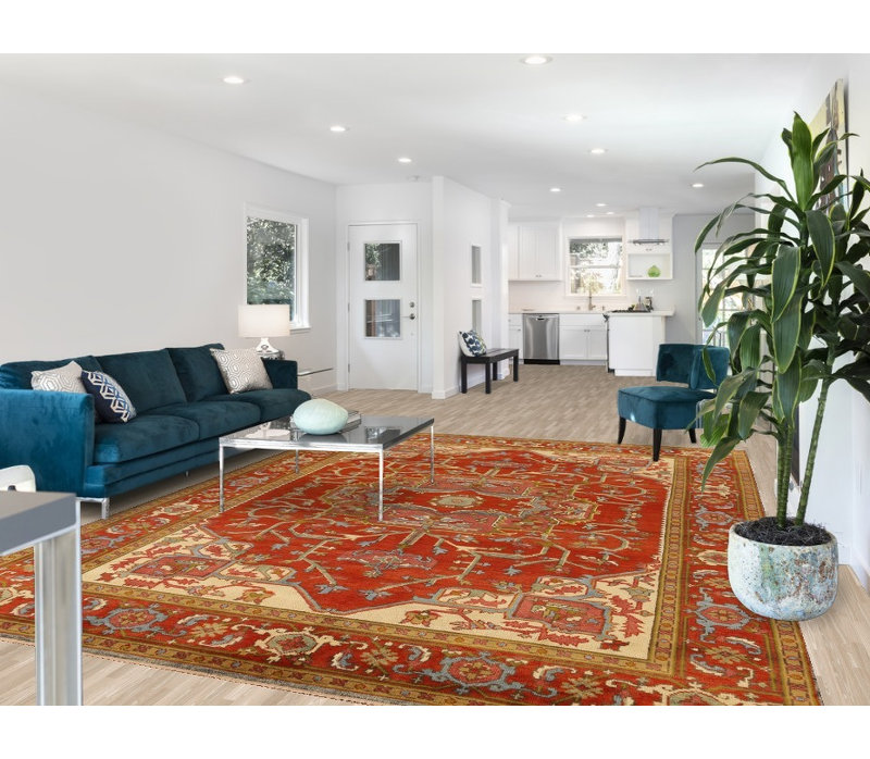 Tapis indien en laine Medallion