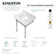 Monarch Marble Rectangular Console Bathroom Sink with Overflow