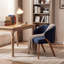 Chaise rembourrée avec pieds en bois-1955839387