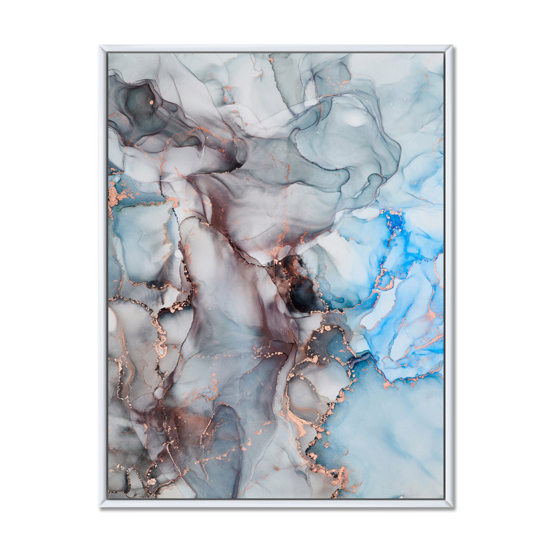 «Gray Tender», reproduction d'art sur toile, H 20 po x l 12 po x P 1 po, Cadre flottant blanc