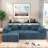 2 - Piece Upholstered Sectional With Pillows, No Assembly Required Free Combination Sofa-1666000302