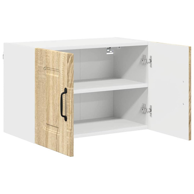 Vidaxl Kitchen Wall Cabinet With Shelf Grey Sonoma 80 X 31 X 40 Cm, 40cm H x 60cm W x 31cm D, Sonoma Oak