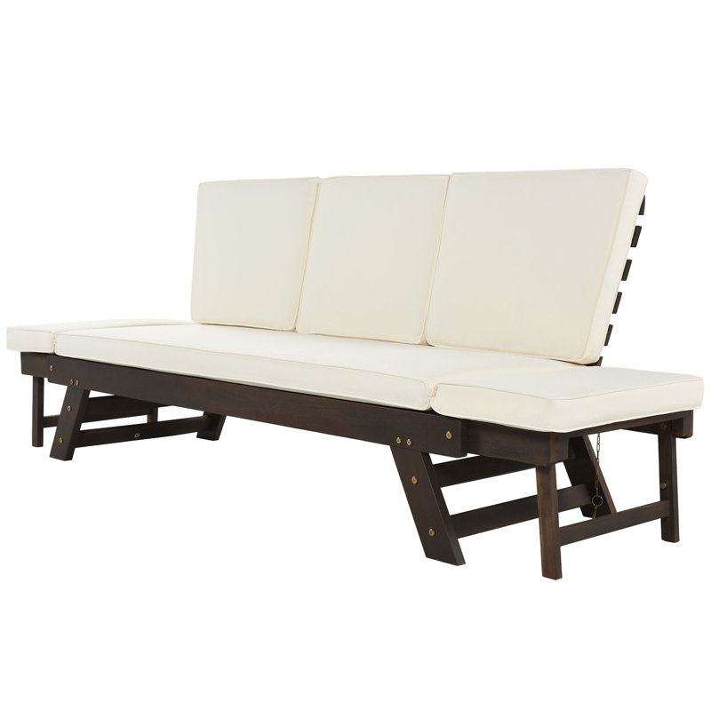 63'' Wide Acacia Loveseat with Cushions, Beige