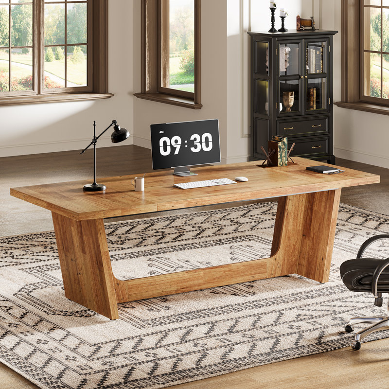 Table de travail 70,9 po, Brun naturel