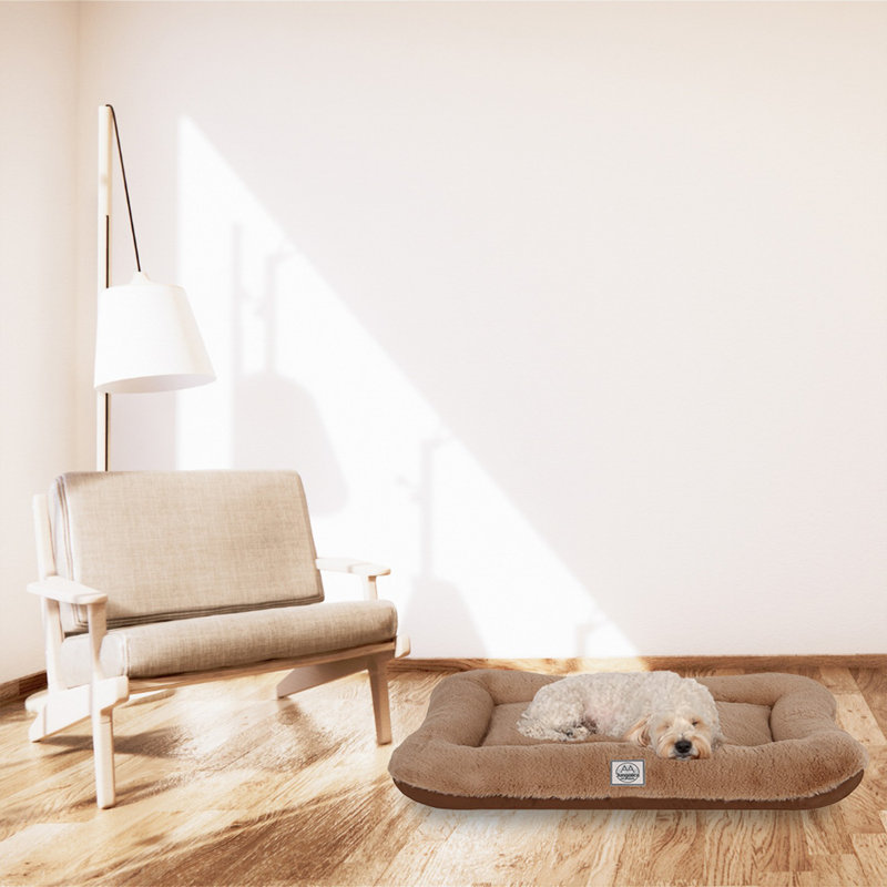 Jungolica Orthopedic Pet Bed, 95cm H x 75cm W x 10cm D, Brown