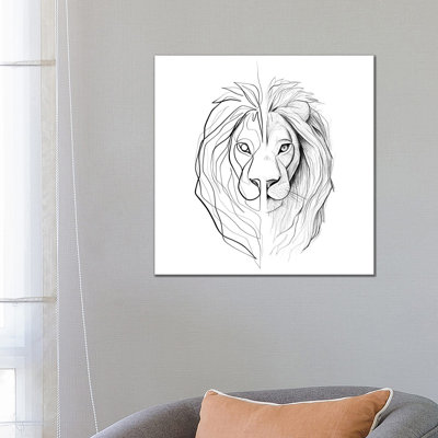 Distinct Lion by Dane Khy - Wrapped Canvas Gallery-Wrapped Canvas Giclée