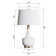 26'' Modern Ceramic And Solid Wood Table Lamp with USB Ports - MCM Modern Funky Accent Table Lamps for Bedroom Bedside/Nightstand, Living Room & Desk