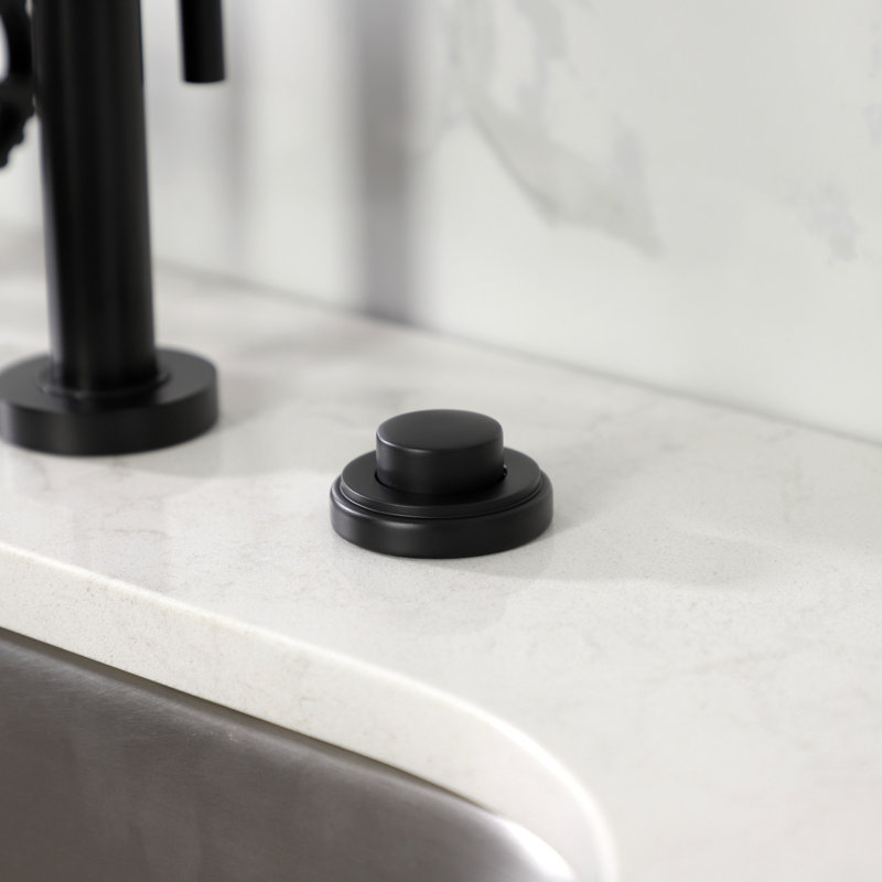 Kingston Brass KA210 Trimscape Garbage Disposal Air Switch Button, Matte Black