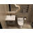 49" One-Piece Integrated Vanity Top & Sink – Matte White Solid Resin, Single Faucet Hole, For Floating Vanities
