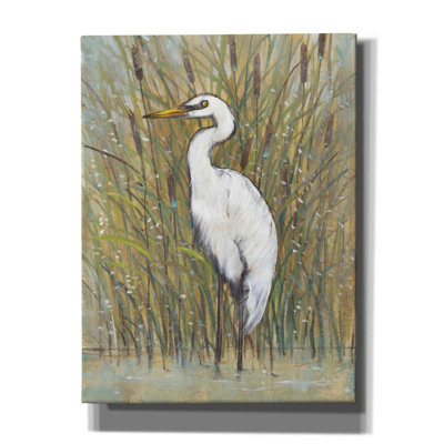 «White Egret I» par Tim O'toole, art mural sur toile