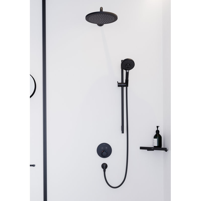 Hansgrohe AddStoris Corner Basket, Brushed Black Chrome