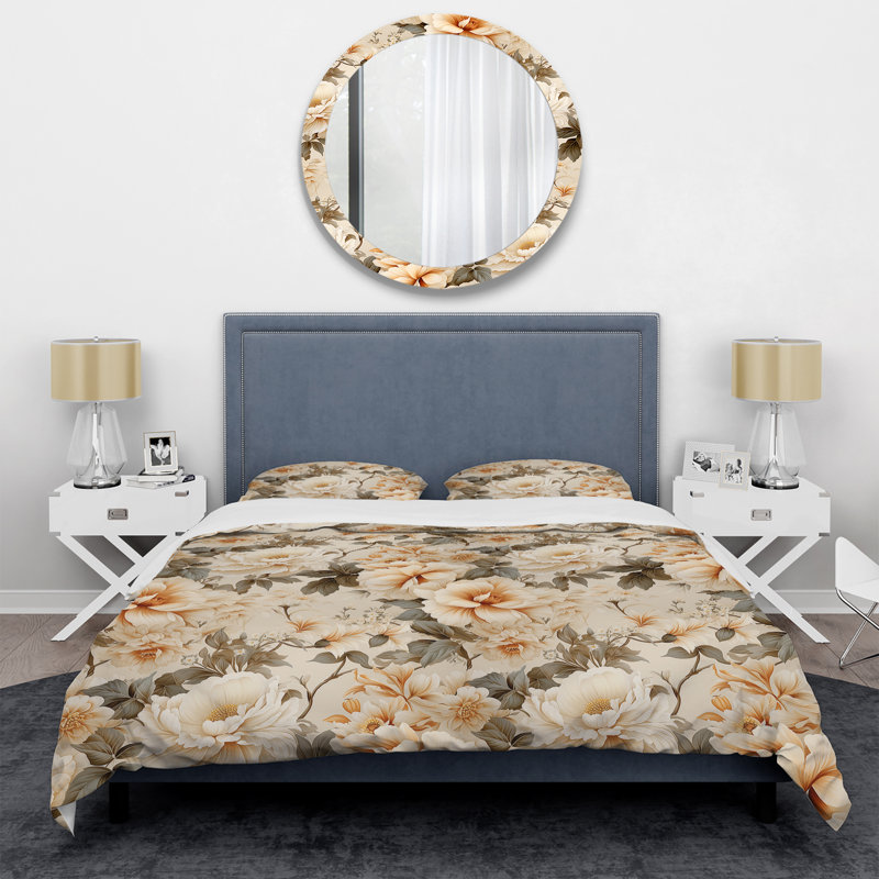 Literie Vintage Florals VI, Housse de couette pour très grand lit et 2 très