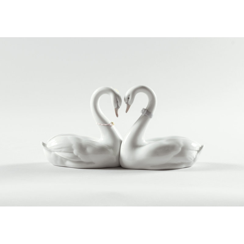 Endless Love Swans Figurine, White