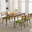 Upholstered Velvet Armchair in Green