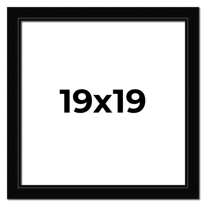 Solid Wood Single Picture Frame, Black, 19" W x 19" H