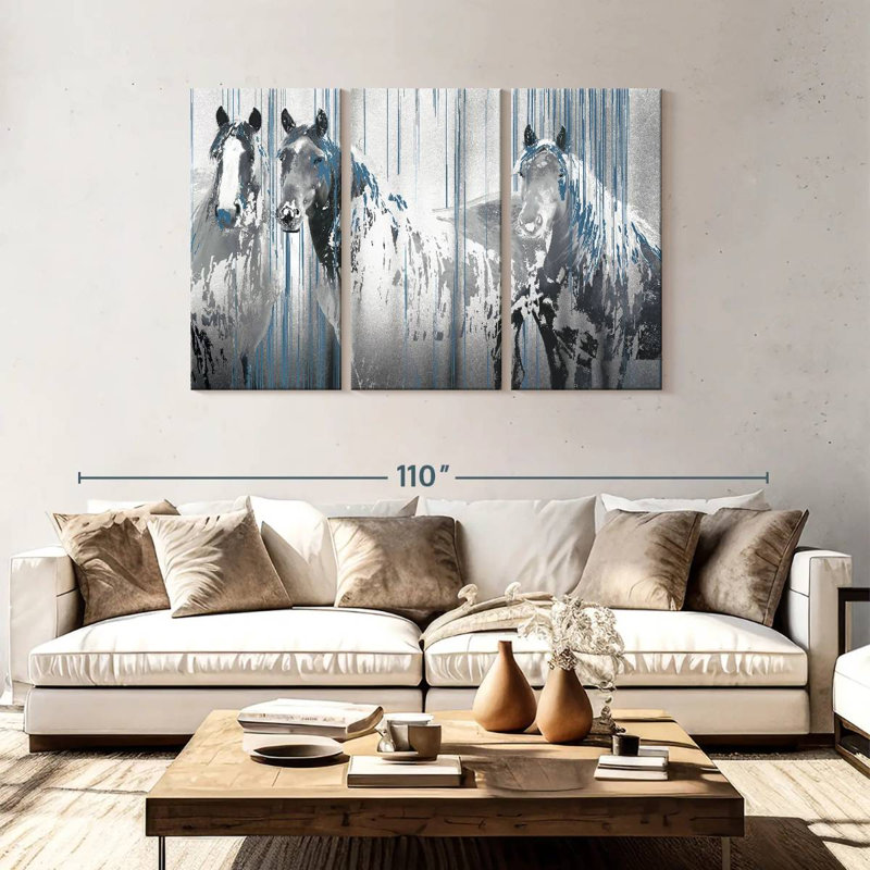 Three's Company Horse, 48" H x 74" W