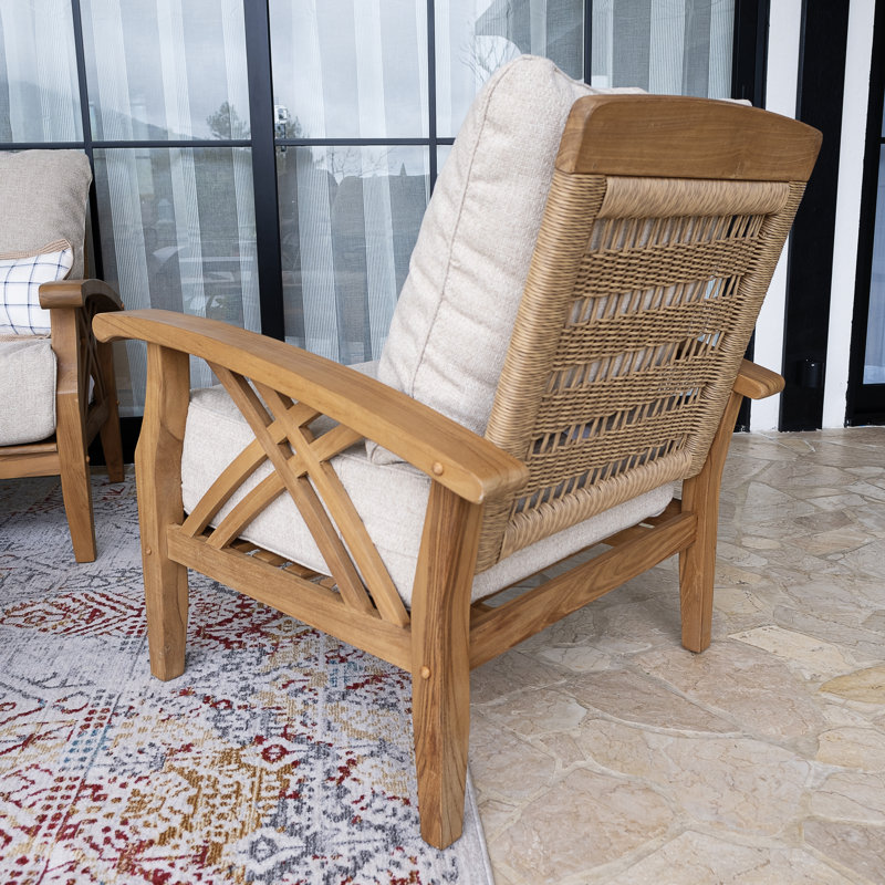 Murrin 5 - Person Teak Outdoor Conversation Set With Cushions
