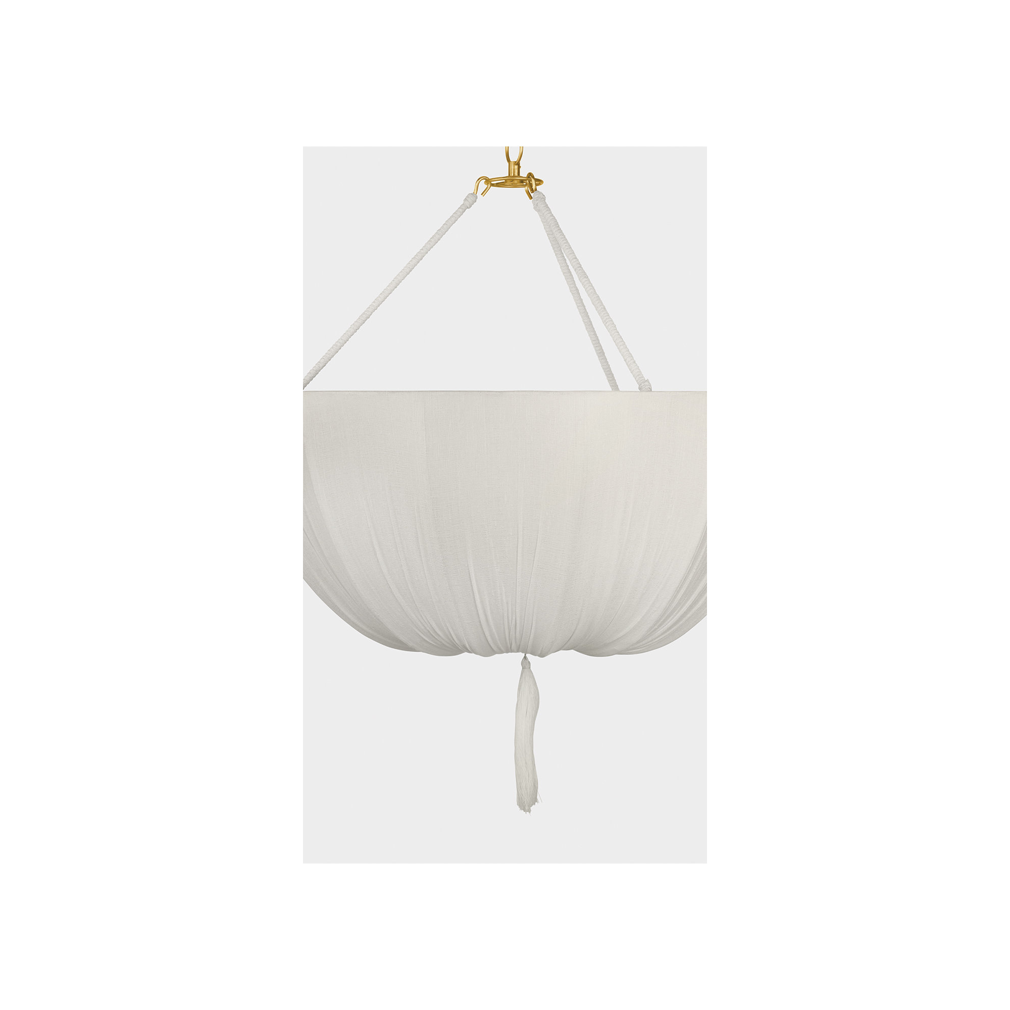 Carolina Pendant in Aged Brass by Cortney Bishop, E26/Medium (Standard), 35.75" H x 30" W x 30" D, 15 W