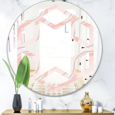 Miroir mural Hexagon Star Elegant Waves